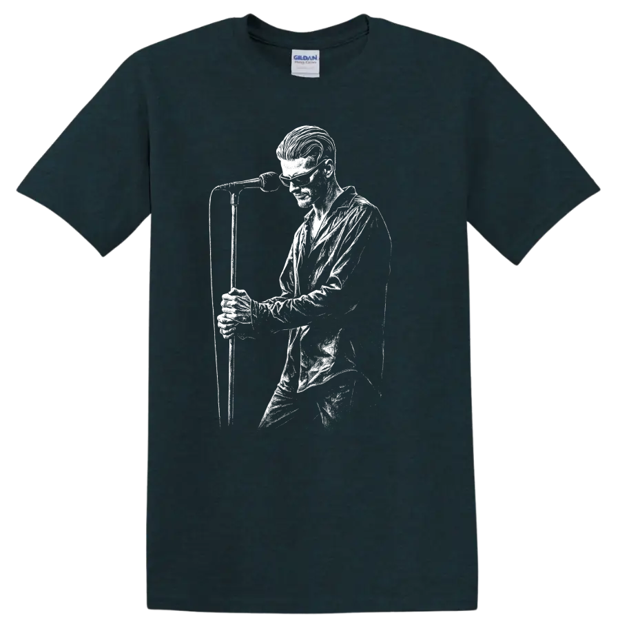 Layne Staley Alice in Chains Rock Legends Portrait T Shirt - Midnight (Green)