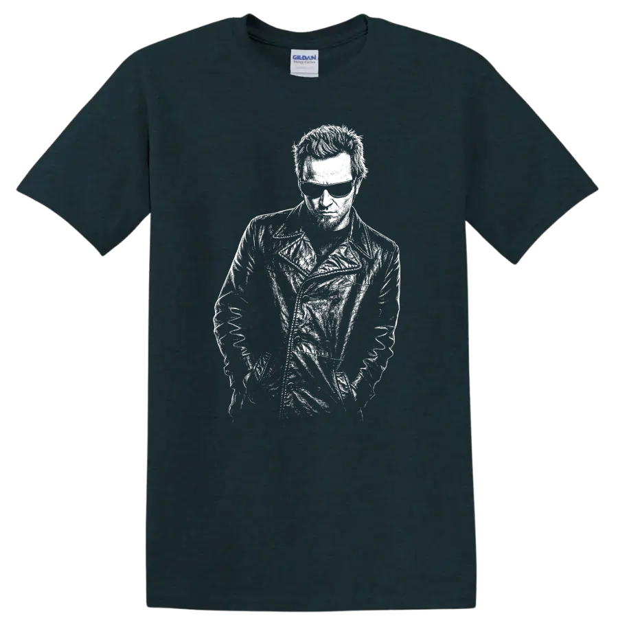 Bono U2 Rock Legends Silhouette Portrait T Shirt - Midnight (Green)