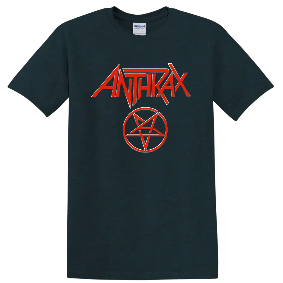 Anthrax red logo with pentagram emblem graphic print - Midnight (Green)