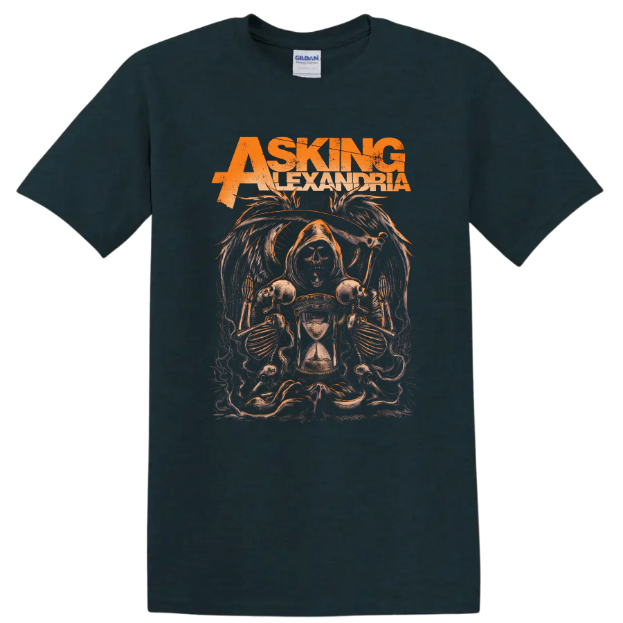 ASKING ALEXANDRIA skull reaper graphic print - Midnight (Green)