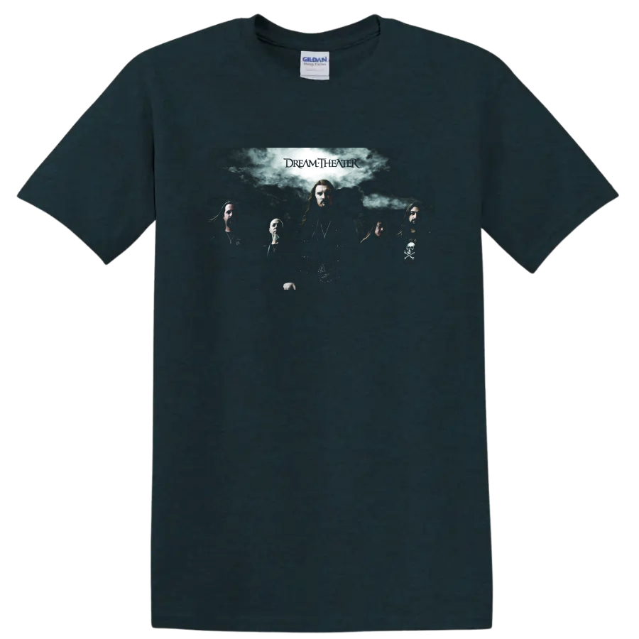 Dream Theater band graphic print T Shirt with dark moody group - Midnight (Green)