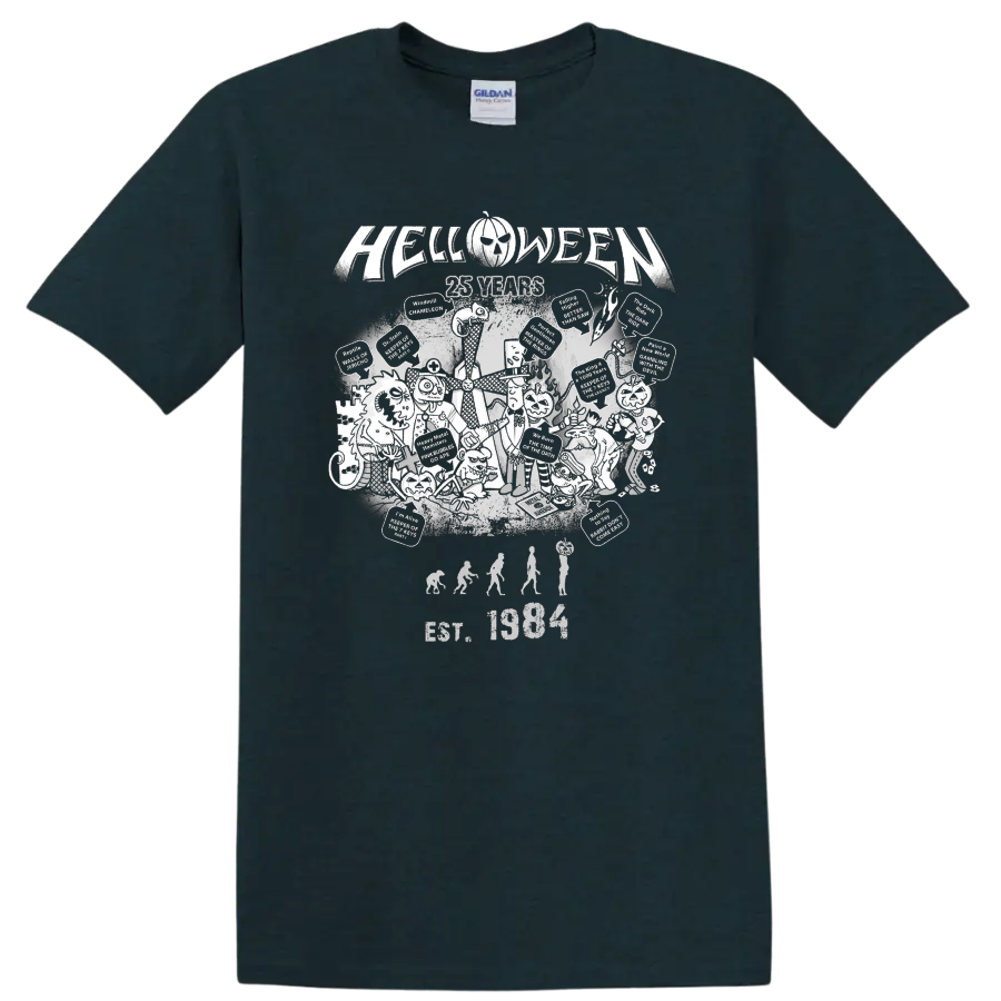 HELLOWEEN 25 Years spooky rock metal anniversary graphic print T - Midnight (Green)