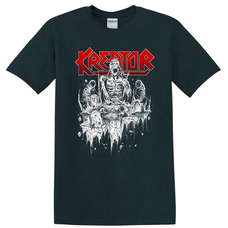 KREATOR red logo with horror-metal illustration graphic print - Midnight (Green)