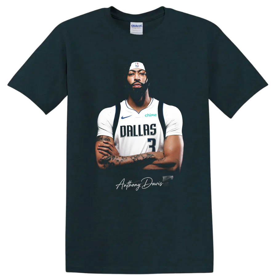Cooper Flagg Dallas Mavericks basketball player portrait with signature-style script on a Midnight (Green) T Shirt
