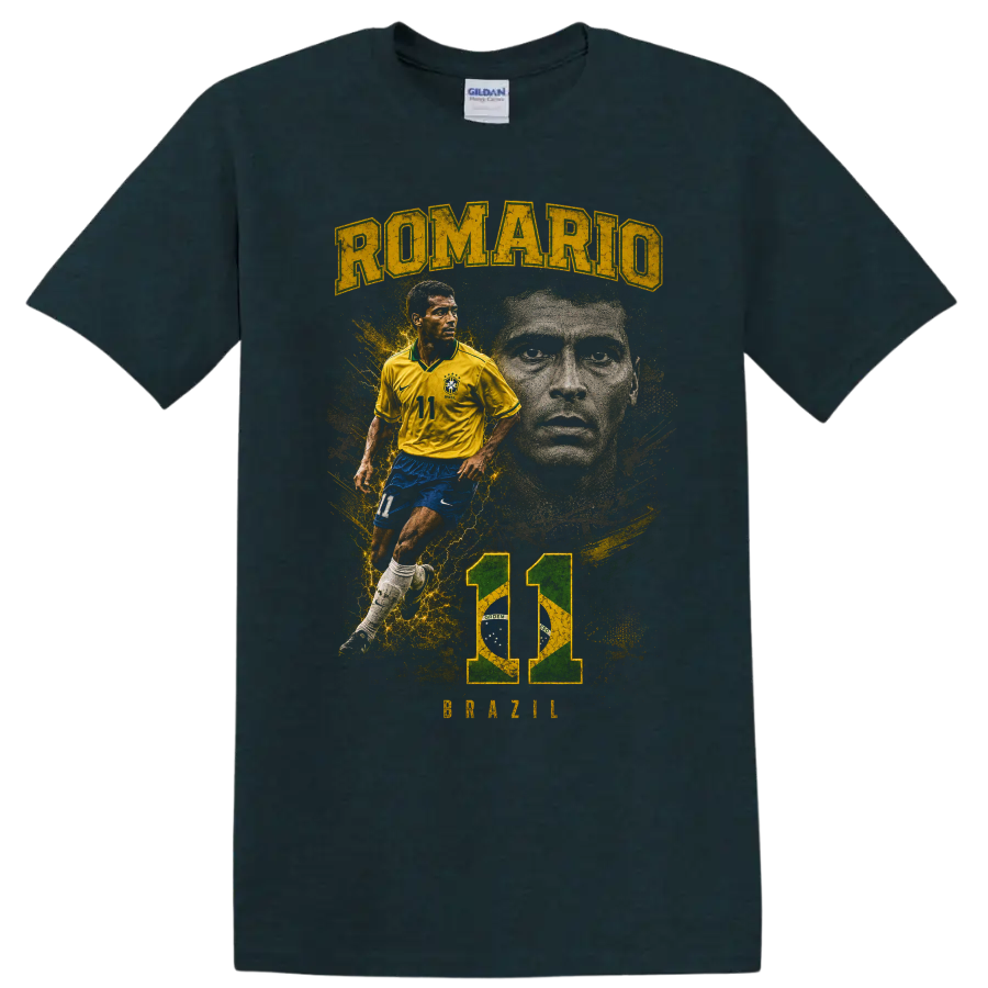 Diogo Moreira Honda soccer tribute graphic with number 11 on a Midnight (Green) T Shirt