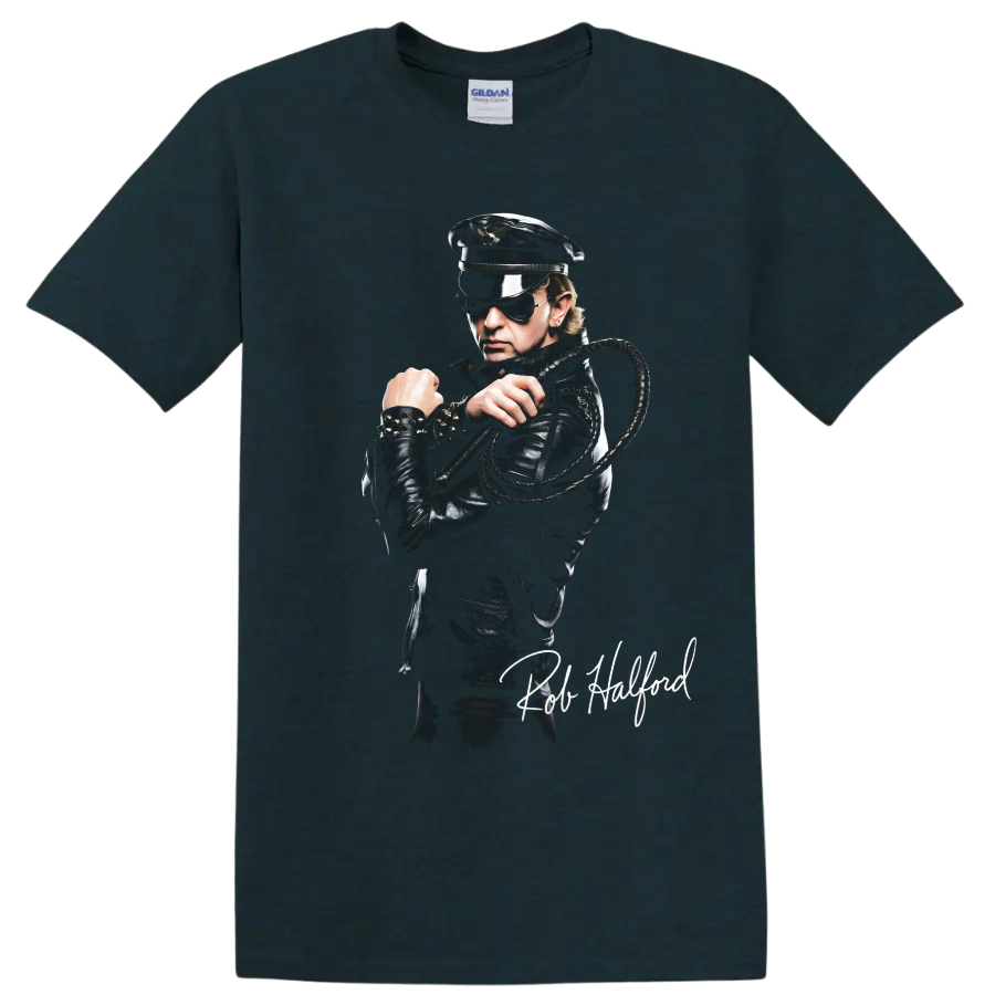 Rob Halford Judas Priest Metal God heavy metal portrait graphic on a Midnight (Green) T Shirt