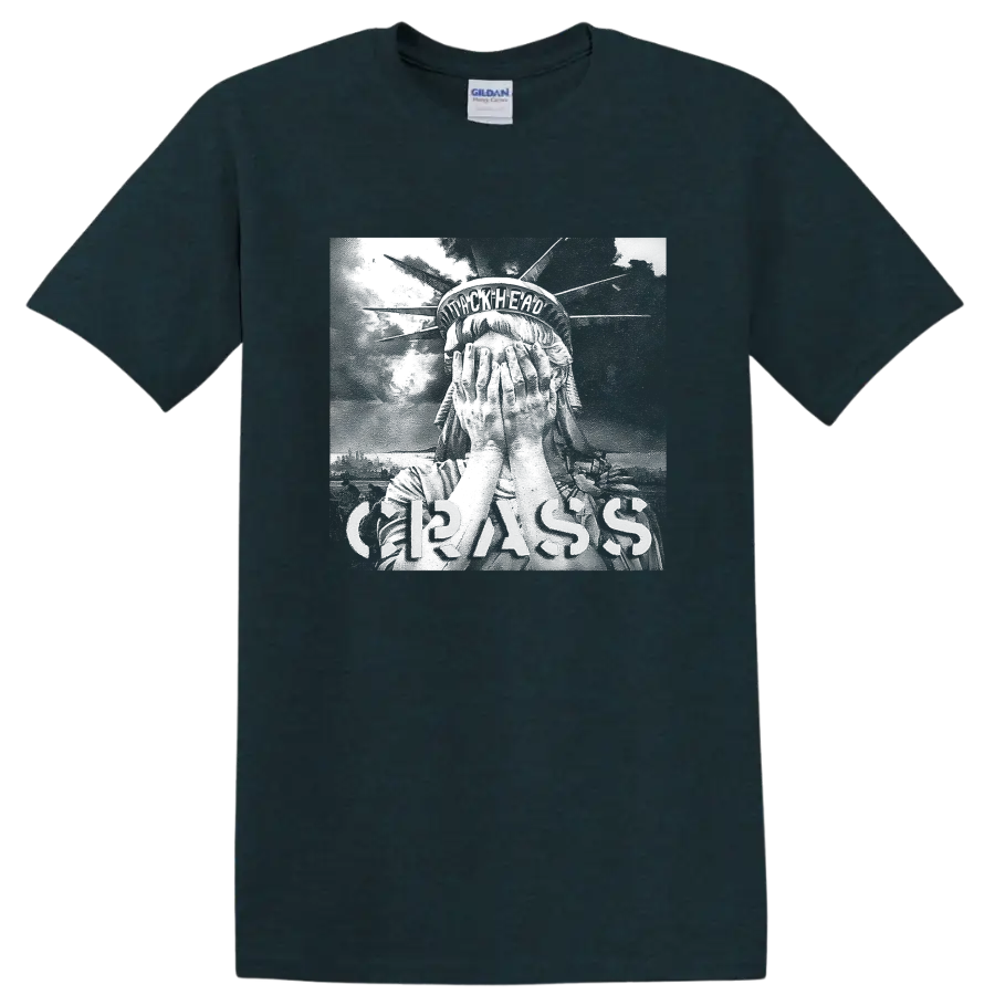 Crass punk rock band graphic design on a Midnight (Green) T Shirt