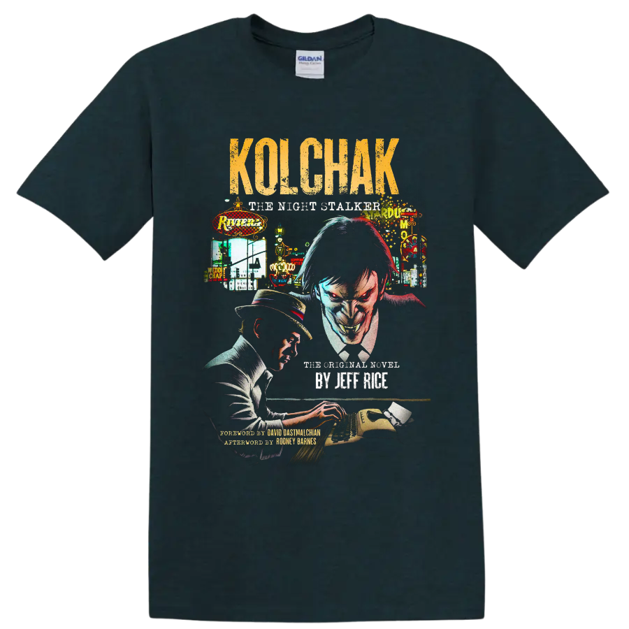 Carl Kolchak The Night Stalker vintage horror detective graphic on a Midnight (Green) T Shirt