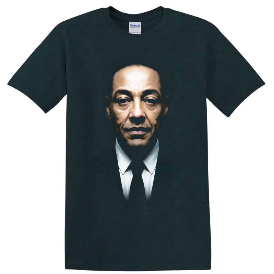 Gustavo Fring Breaking Bad dramatic formal portrait graphic on a Midnight (Green) T Shirt