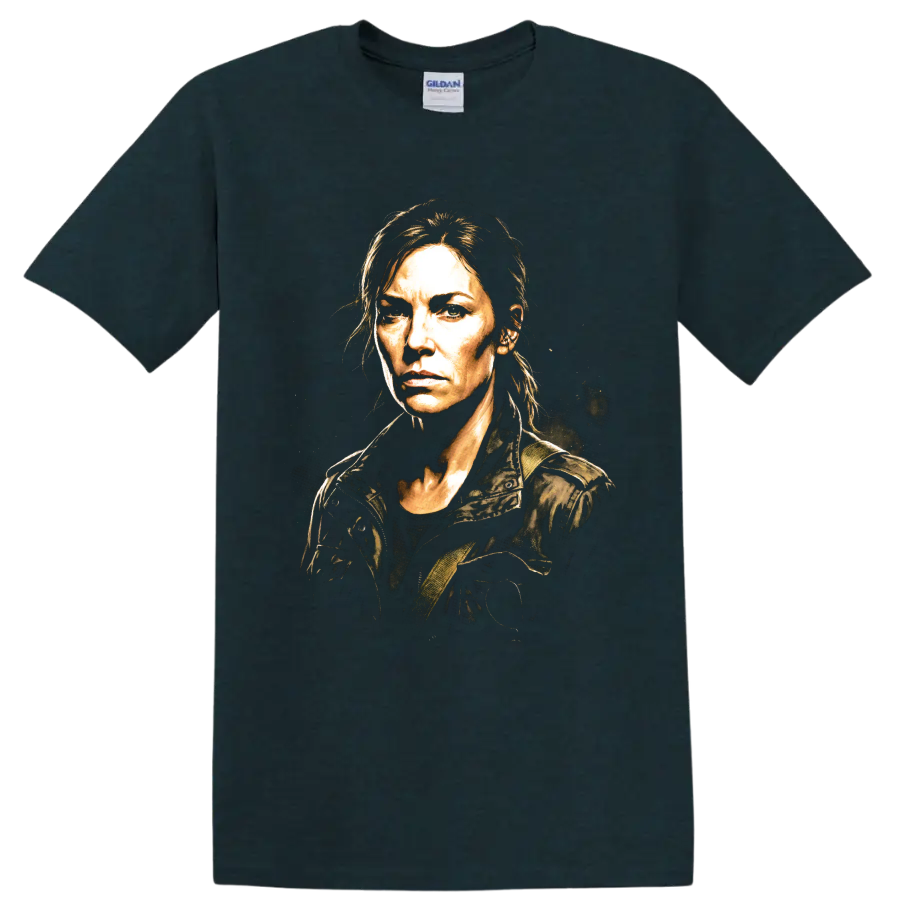 Maggie Greene gritty painterly character portrait from The Walking Dead on a Midnight (Green) T Shirt