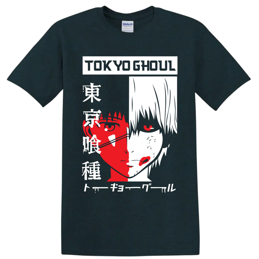 Faye Valentine Cowboy Bebop retro red, white, and black split portrait graphic on a Midnight (Green) T Shirt