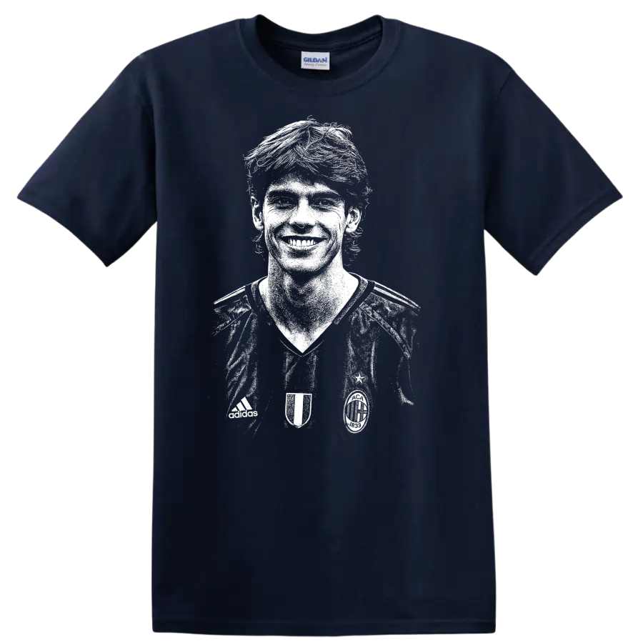 Retro soccer legend portrait of Ricardo Izecson dos Santos Leite T - Navy (Blue)