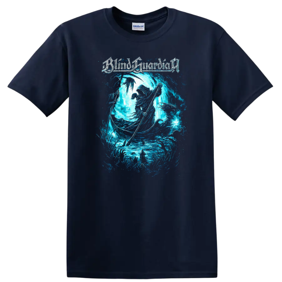 Bloody Underground Gothic Metal Wave Art T Shirt Retro Rock Legend - Navy (Blue)