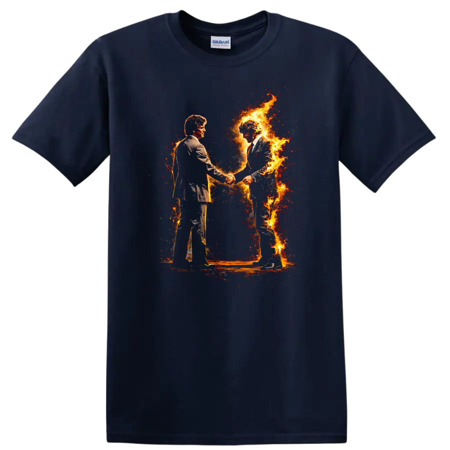 Vintage Classic Rock Album Cover Art T Shirt inspired by Pink Floyd on a Navy (Blue) T Shirt