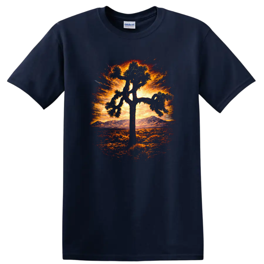 Vintage Classic Rock Album Cover Art Style T Shirt - Navy (Blue)