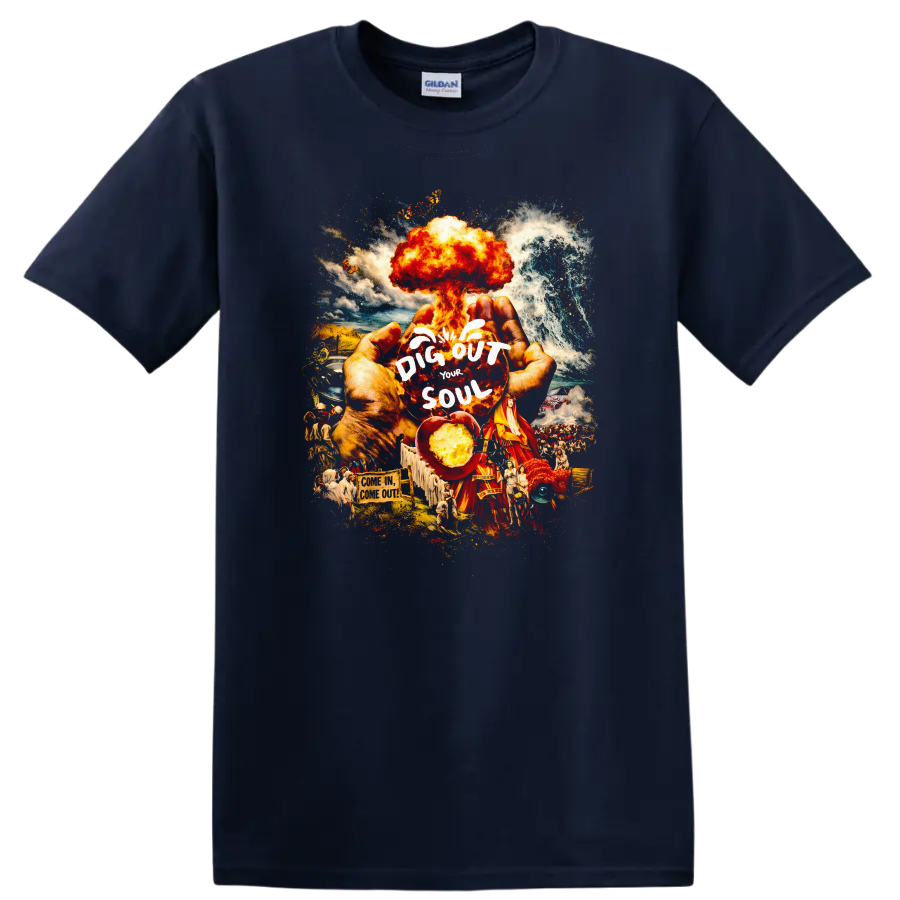 Dig Out Your Soul Vintage Classic Rock T Shirt - Navy (Blue)