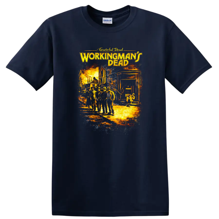 Grateful Dead Workingman's Dead Vintage T Shirt - Navy (Blue)