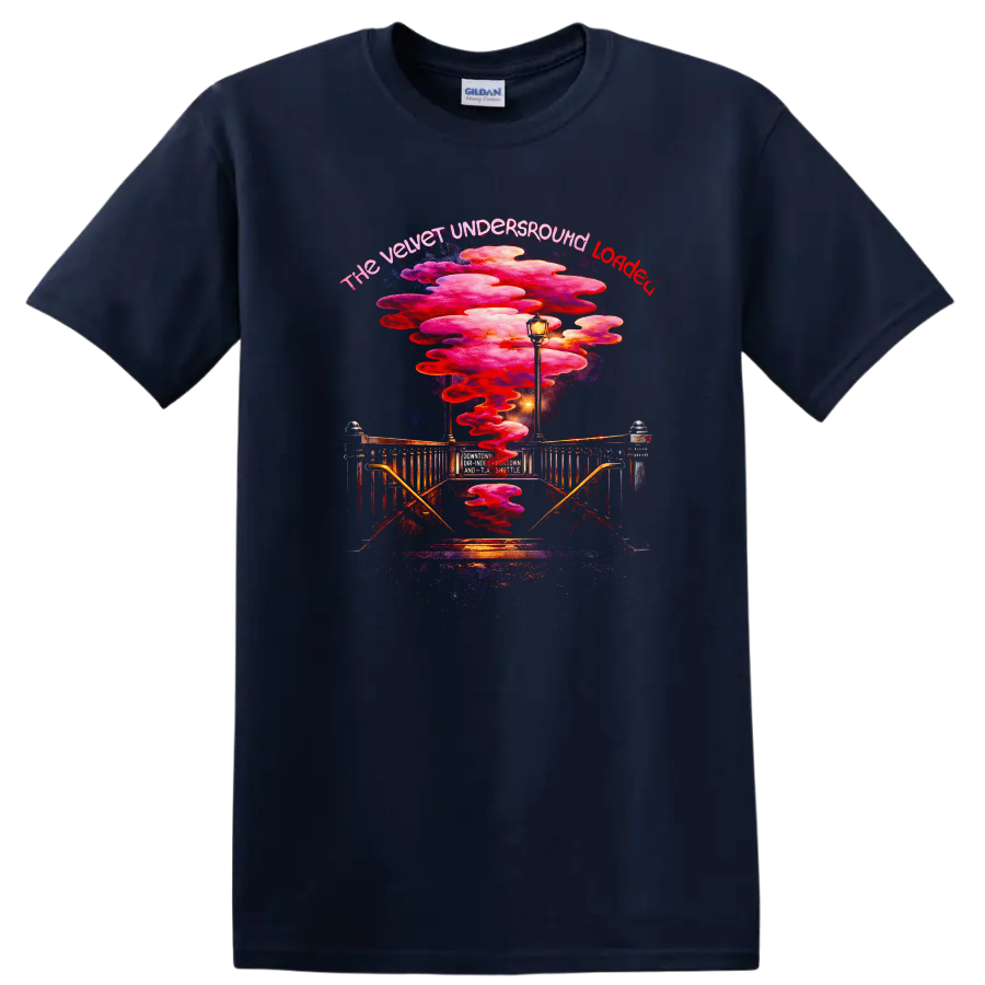 The Velvet Underground Loaded Vintage Classic Rock T Shirt - Navy (Blue)