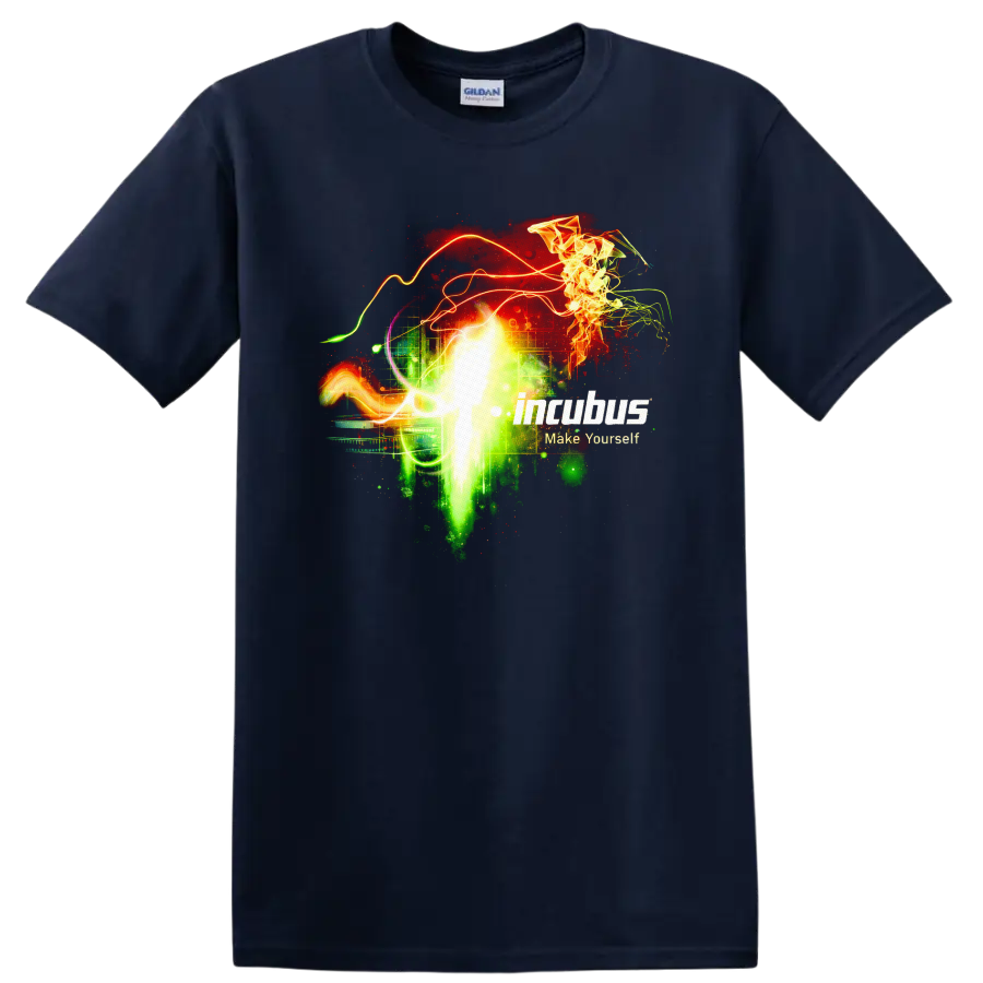 Incubus Make Yourself Vintage Classic Rock T Shirt - Navy (Blue)