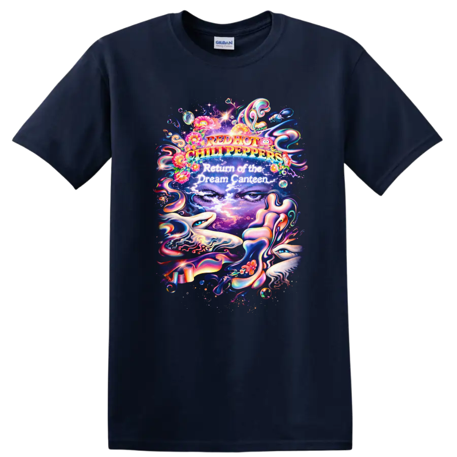 Red Hot Chili Peppers Dream Canteen T Shirt - Vintage Classic Rock Art - Navy (Blue)