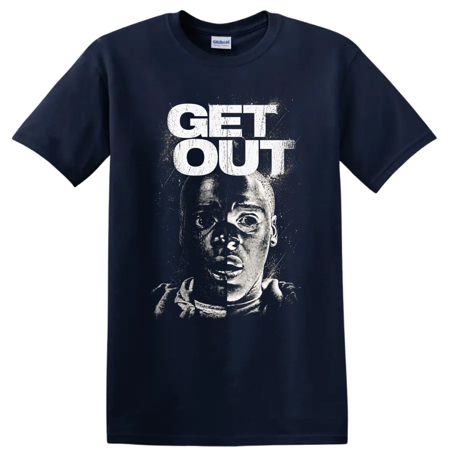 Vintage Cult Movie Character Portrait T Shirt on a Navy (Blue) T Shirt