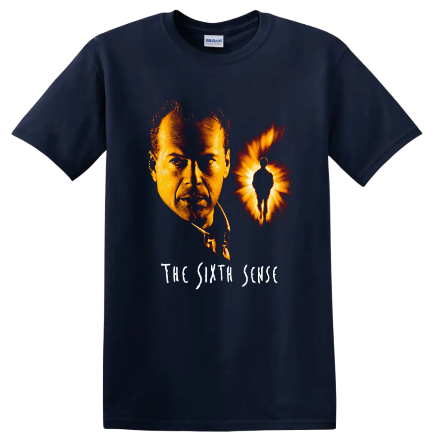 Vintage Cult Movie Character Portrait T Shirt on a Navy (Blue) T Shirt