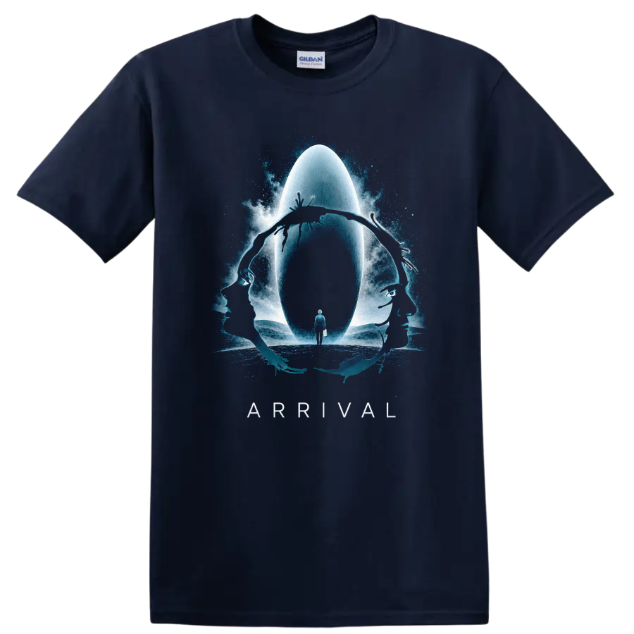 Vintage Cult Movie Character Portrait T Shirt on a Navy (Blue) T Shirt