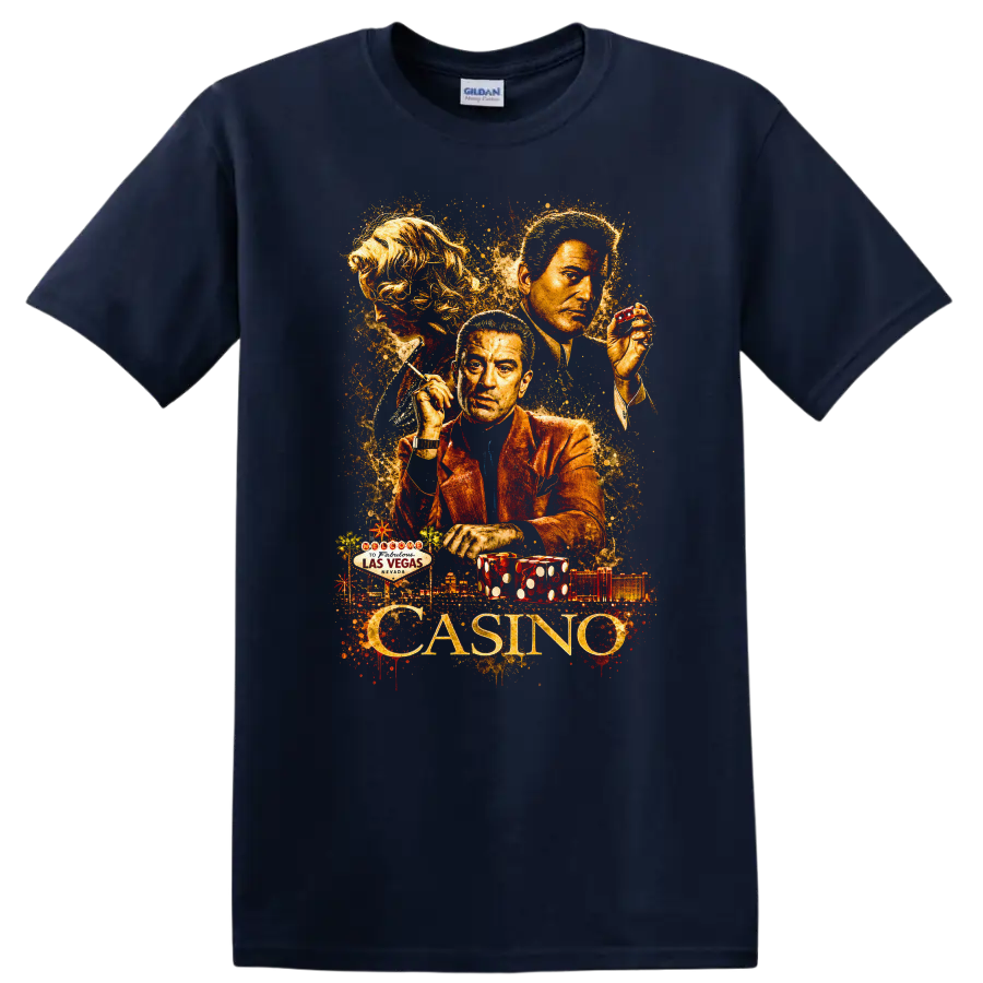Alien Encounter Arrival Science Fiction T Shirt Movie Poster Graphic Tee - Navy (Blue)