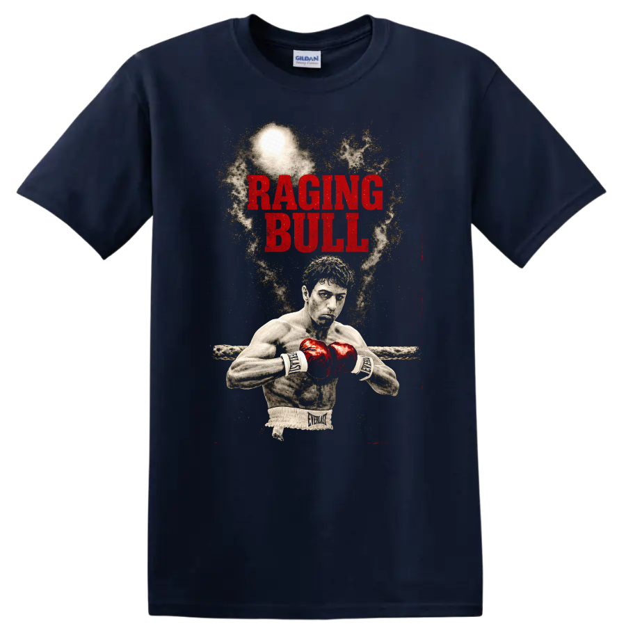 Scarface Vintage Movie Artwork T Shirt Cool Graphic Tee for Movie Fans - Navy (Blue)