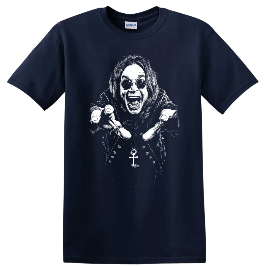 Ozzy Osbourne Black Sabbath Rock Legends T Shirt - Navy (Blue)