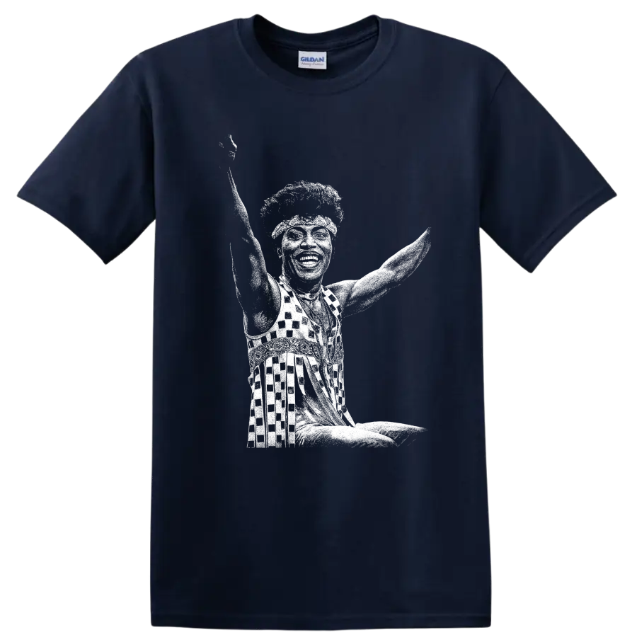 Little Richard Rock Legends Silhouette T Shirt - Navy (Blue)
