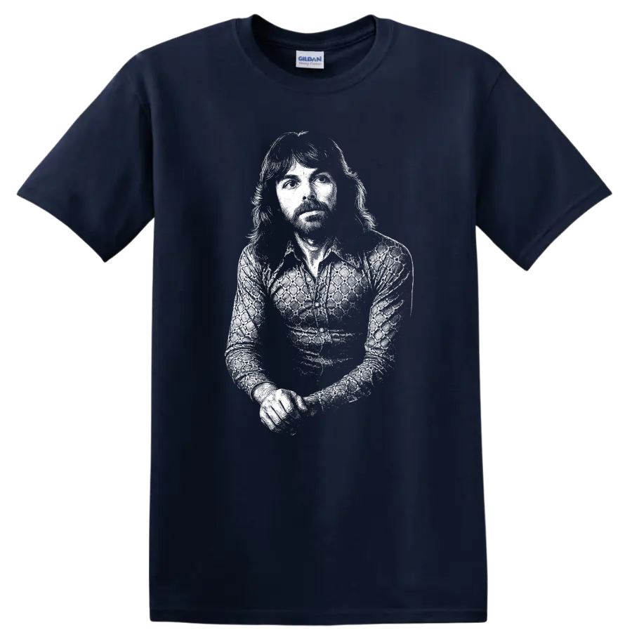 Richard Wright Pink Floyd Rock Legends Vintage Style T Shirt - Navy (Blue)