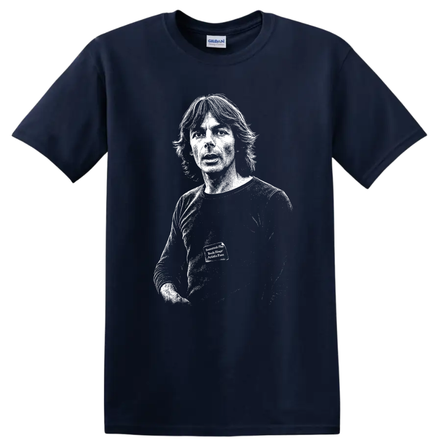 Richard Wright Pink Floyd Rock Legends Portrait T Shirt - Navy (Blue)
