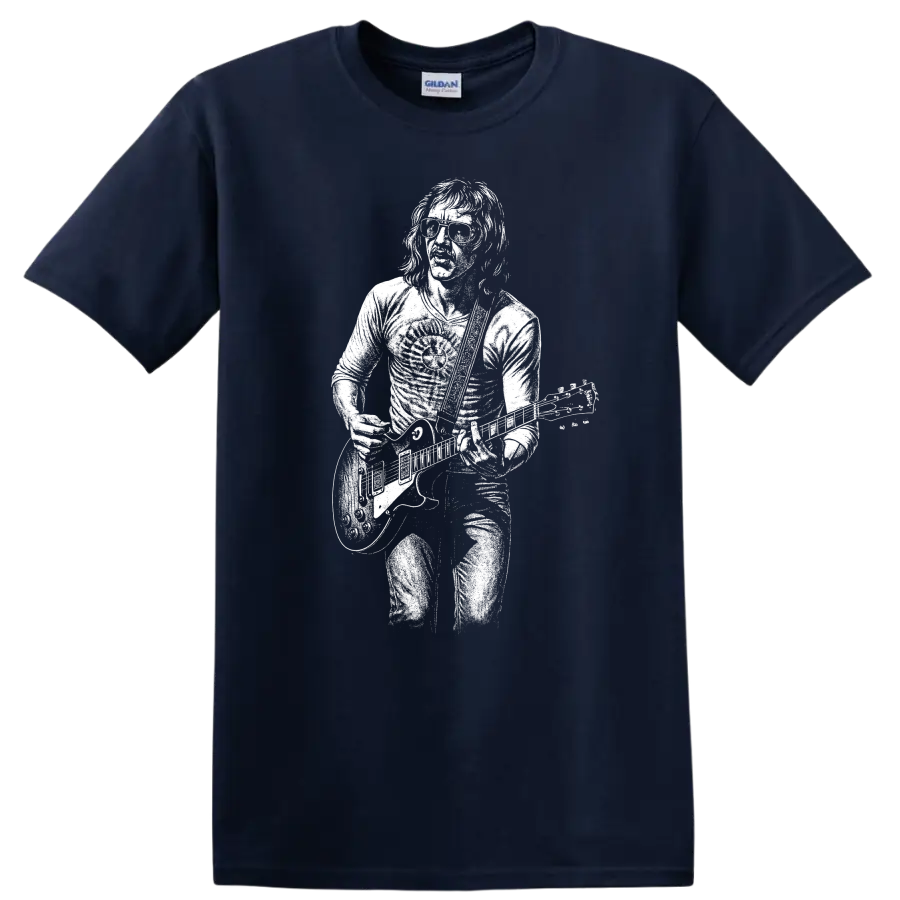 Barry Bailey Atlanta Rhythm Section Rock Legends Tribute T Shirt - Navy (Blue)