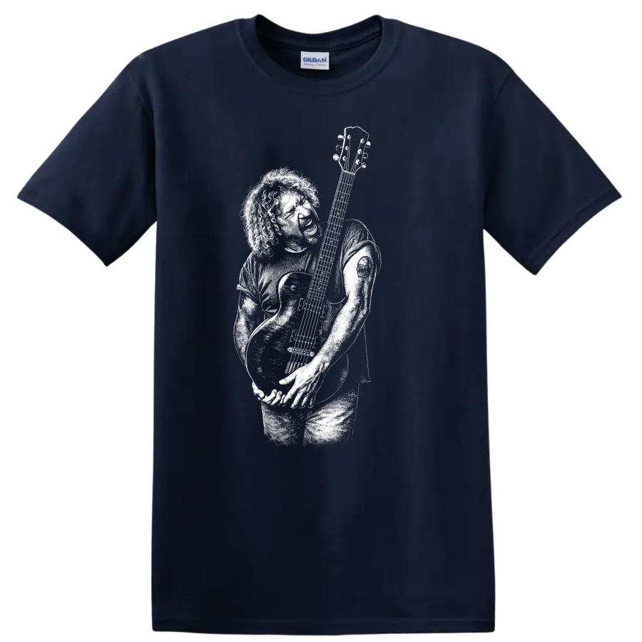 Sammy Hagar Van Halen Rock Legends Tribute T Shirt Classic Unisex - Navy (Blue)