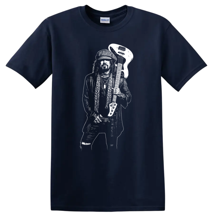 Mötley Crüe Nikki Sixx Shout at the Devil Rock Legends T Shirt - Navy (Blue)