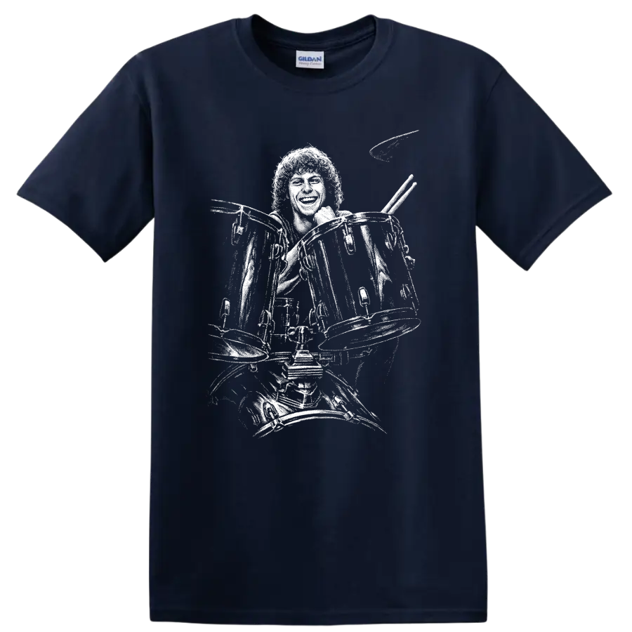 Rick Allen Def Leppard Rock Legends Graphic T Shirt - Navy (Blue)