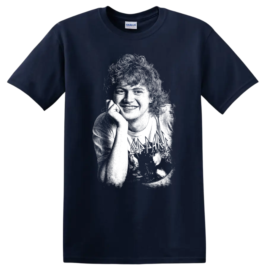 Rick Allen Def Leppard Rock Legends Tribute T Shirt for Fans - Navy (Blue)