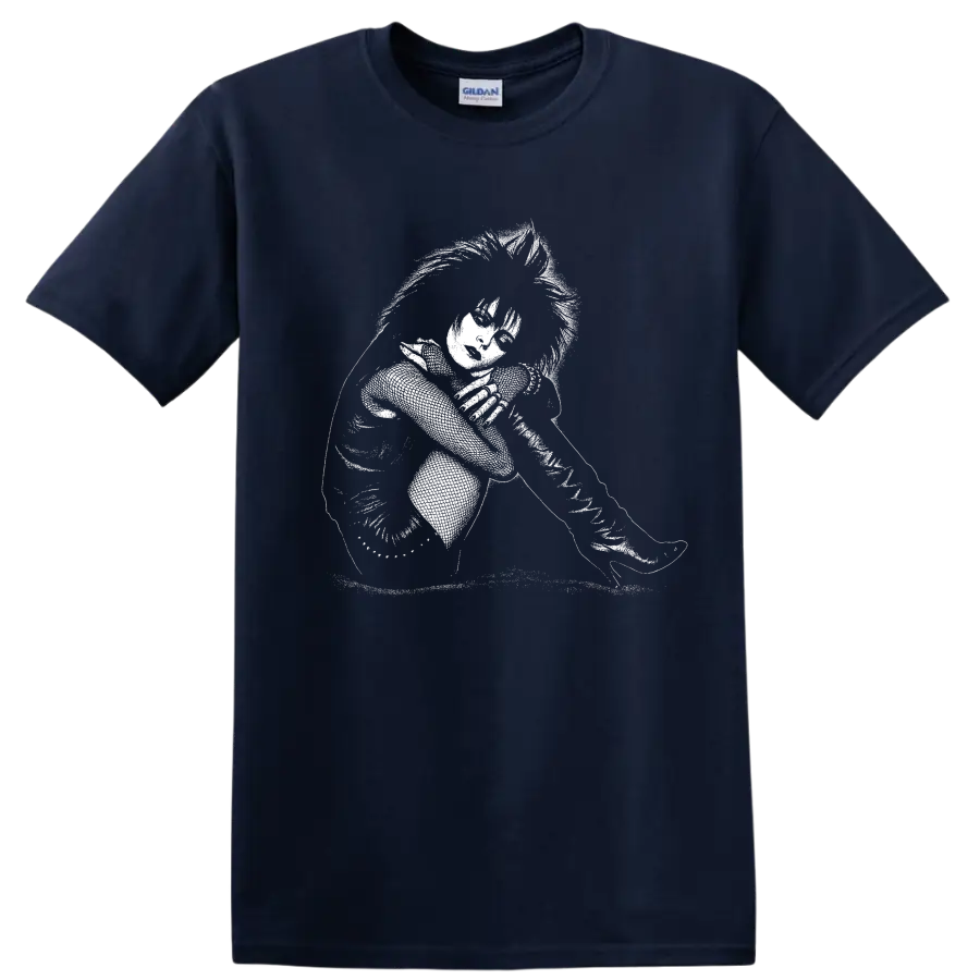 Siouxsie and the Banshees Rock Legends Portrait T Shirt - Navy (Blue)
