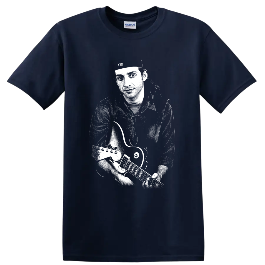Stone Gossard Pearl Jam Rock Legends T Shirt for Music Fans - Navy (Blue)