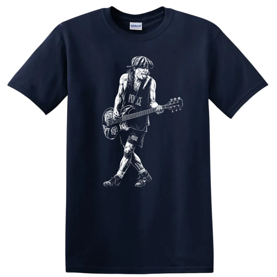 Cliff Burton Metallica Rock Legends Tribute T Shirt for Fans - Navy (Blue)