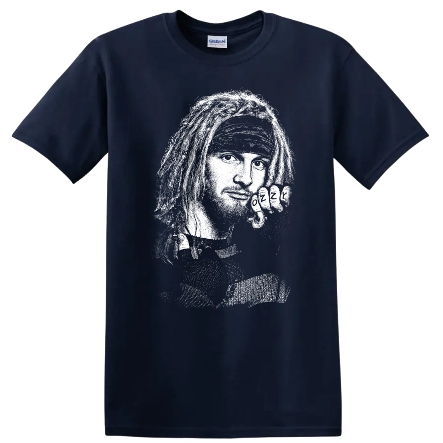 Layne Staley Alice in Chains Rock Legends Tribute T Shirt - Navy (Blue)