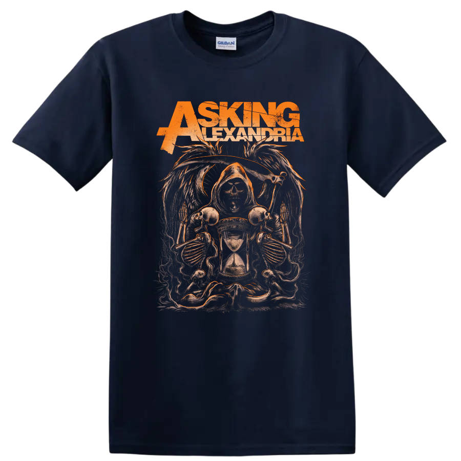 ASKING ALEXANDRIA skull reaper graphic print - Navy (Blue)