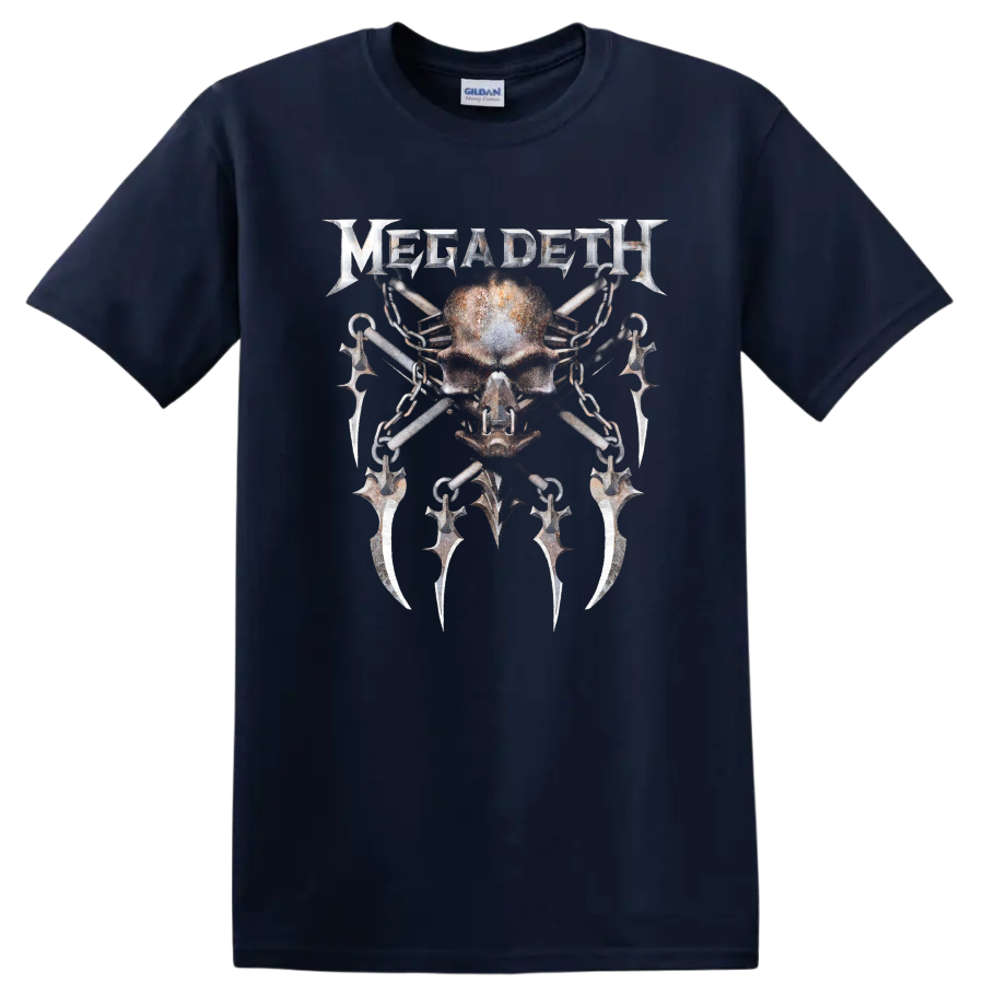 Megadeth skull and blades graphic T - Navy (Blue)
