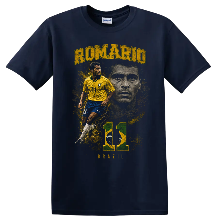 Diogo Moreira Honda soccer tribute graphic with number 11 on a Navy (Blue) T Shirt