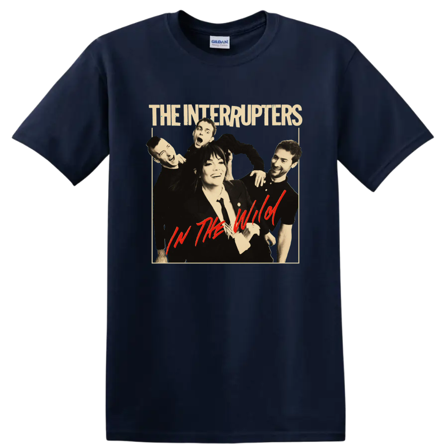 The Interrupters punk rock band portrait with In the Wild text on a Navy (Blue) T Shirt