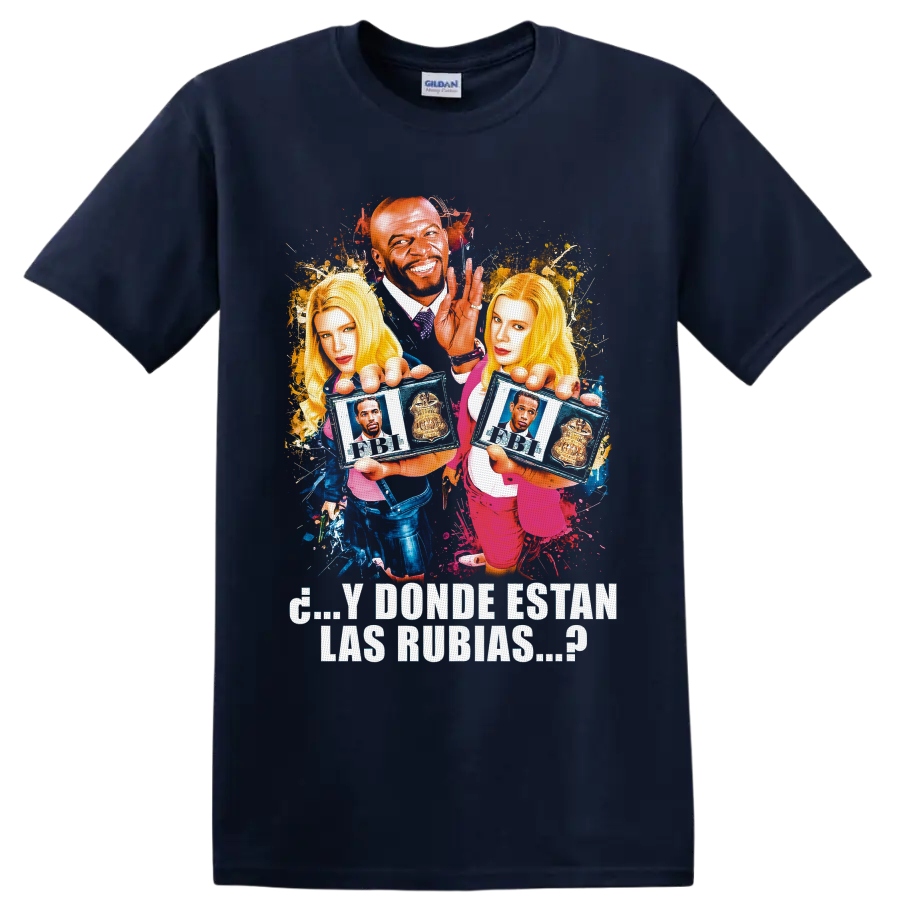 White Chicks Marcus and Kevin Copeland colorful undercover comedy collage on a Navy (Blue) T Shirt