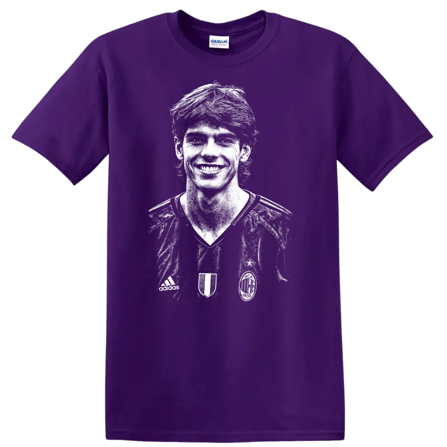 Retro soccer legend portrait of Ricardo Izecson dos Santos Leite T - Purple