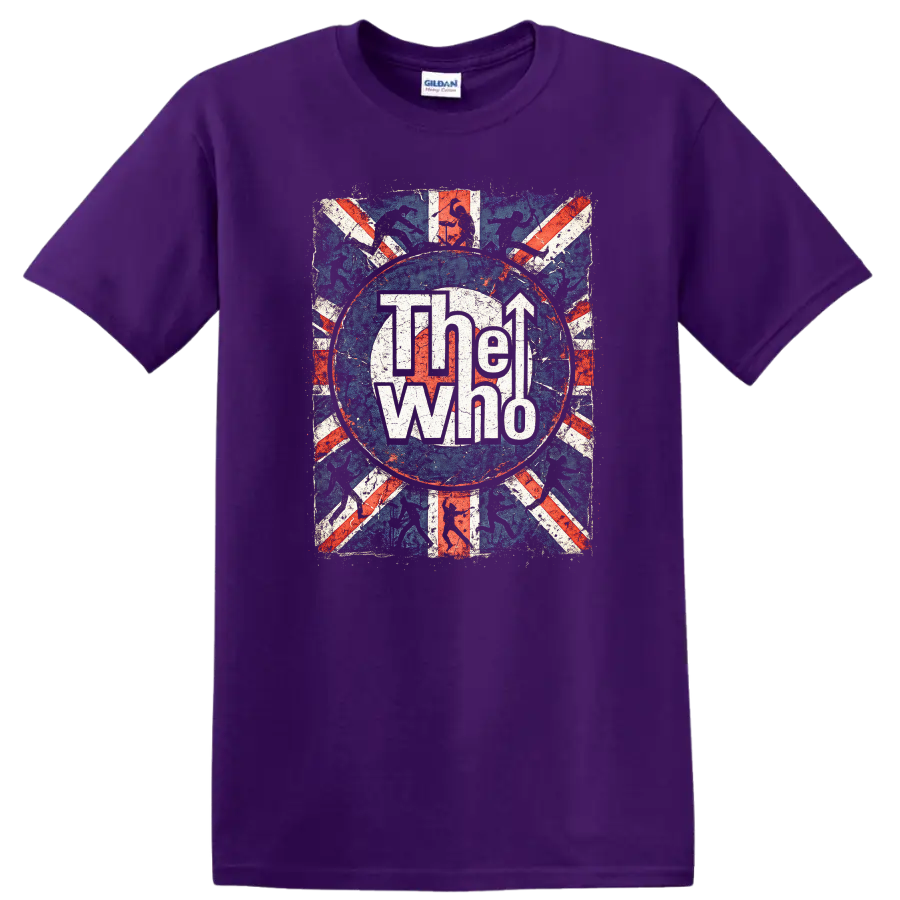 The Who Retro Rock Band Album Cover Style T Shirt - Purple