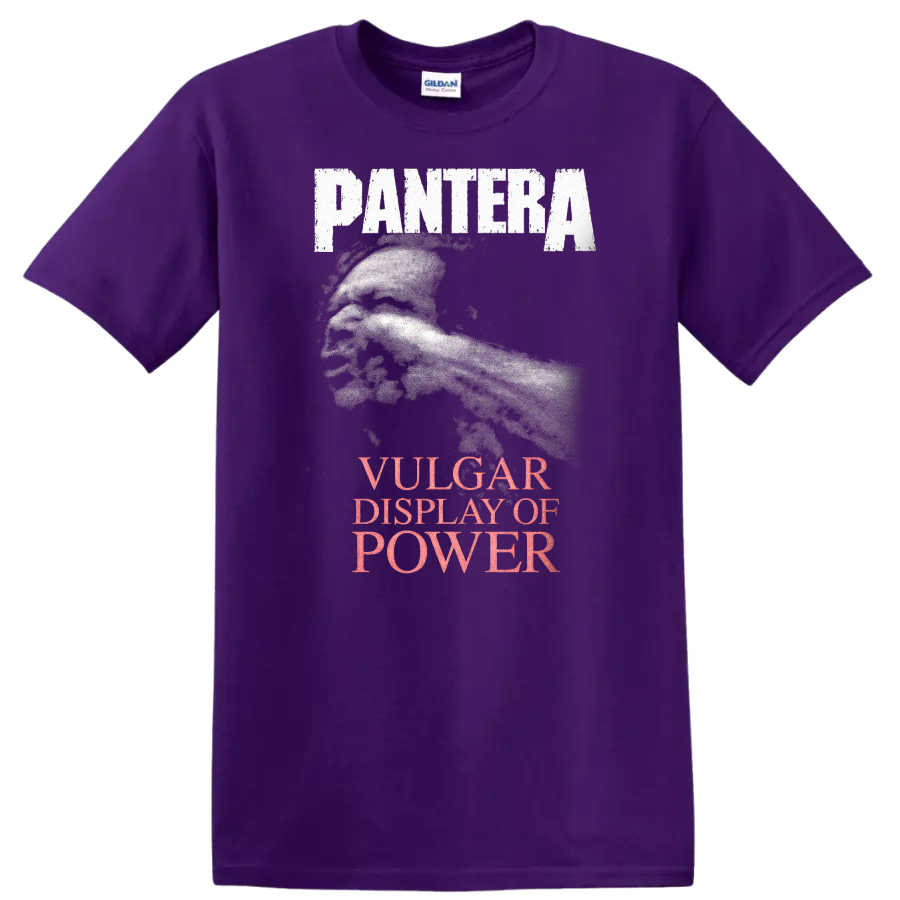 Pantera Vulgar Display of Power Heavy Metal Album Cover T Shirt - Purple